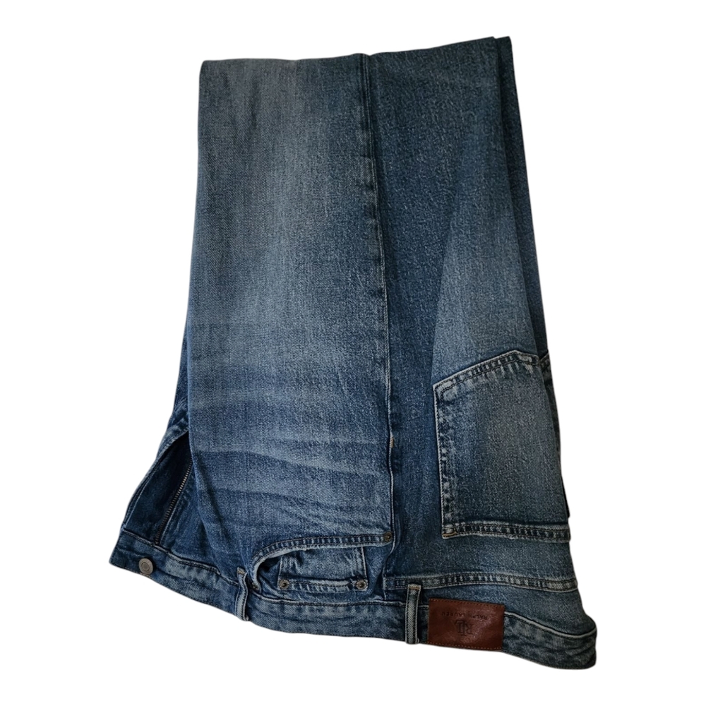 Lauren Ralph Lauren Jeans Womens Size 16 Blue Stretch Denim Straight Leg READ!